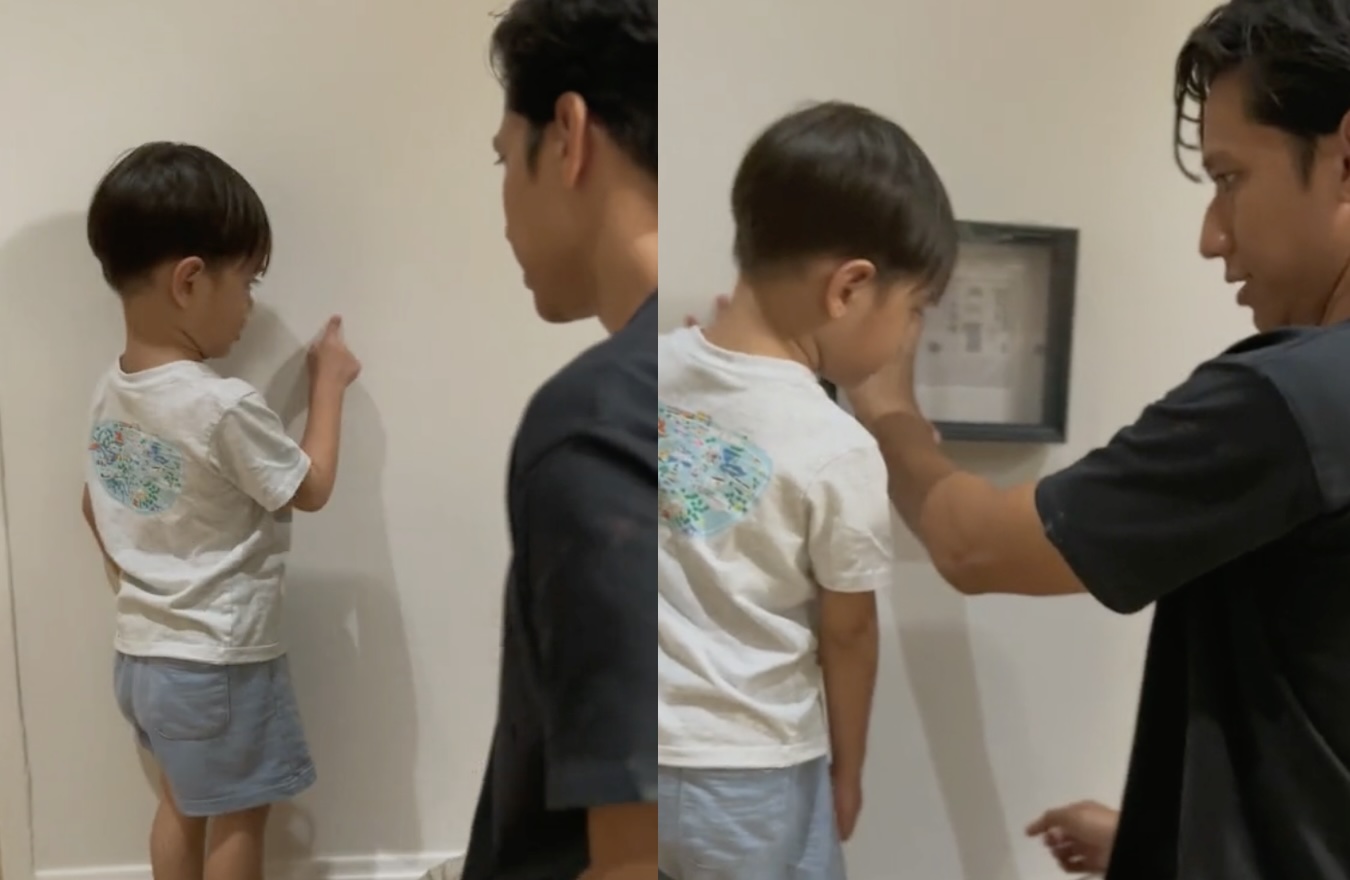 SG dad wins praise for turning his son's wall drawing into "artwork" display instead of scolding him
